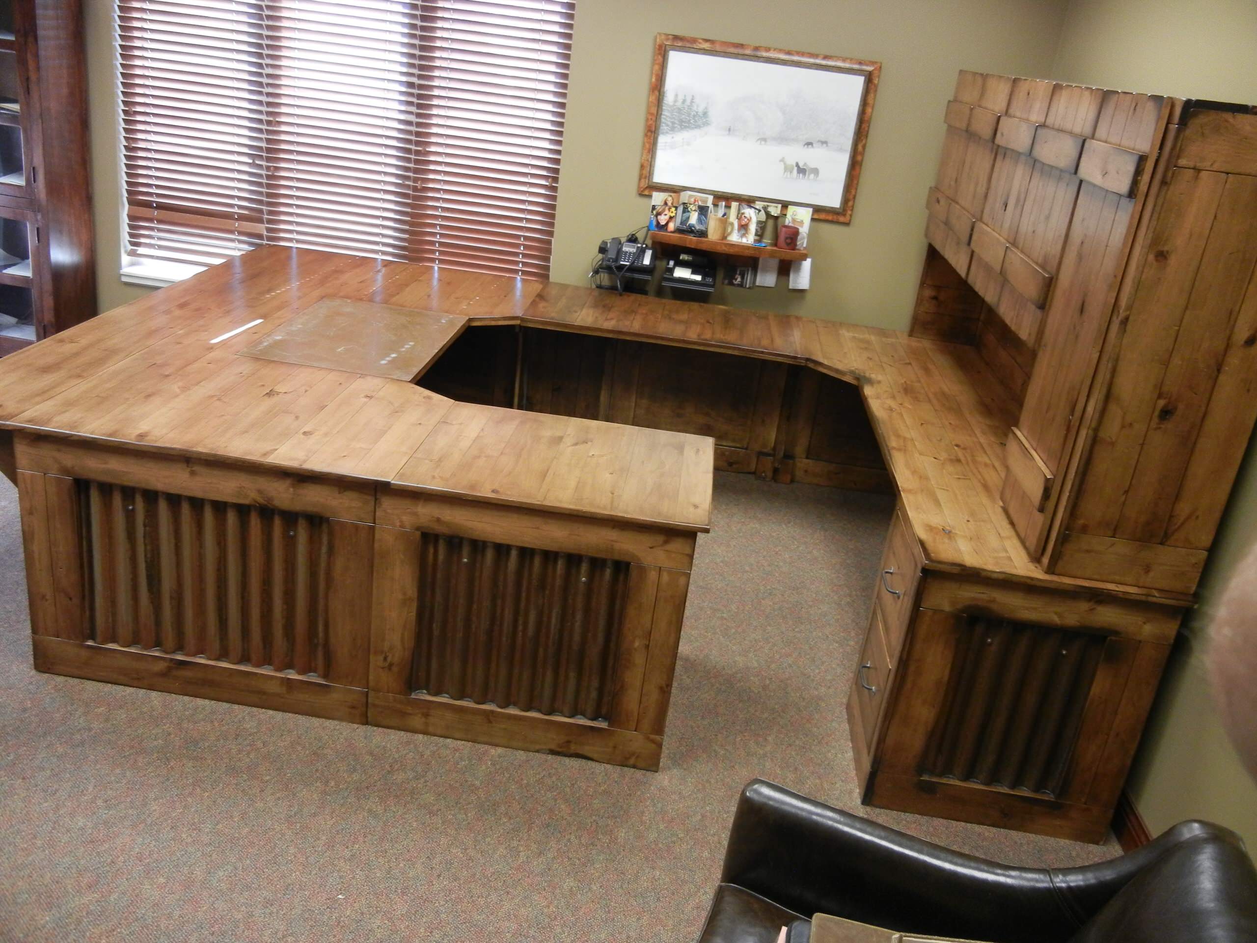 Rustic Office Desk - Rustic - Home Office - Omaha - by Modern Country  Concepts | Houzz