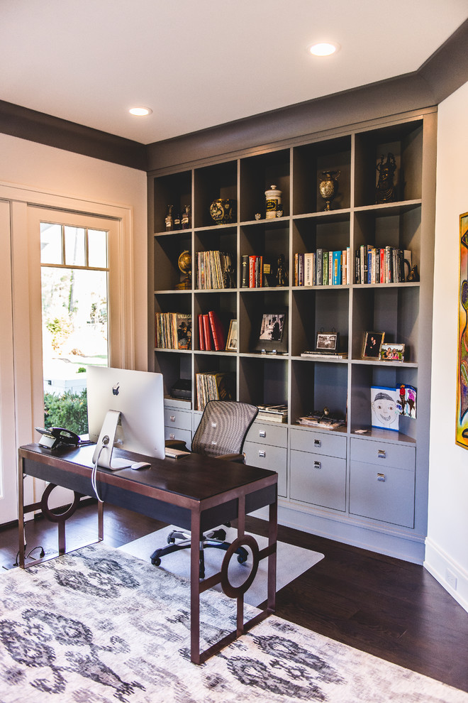 Inspiration for a classic home office in New York.