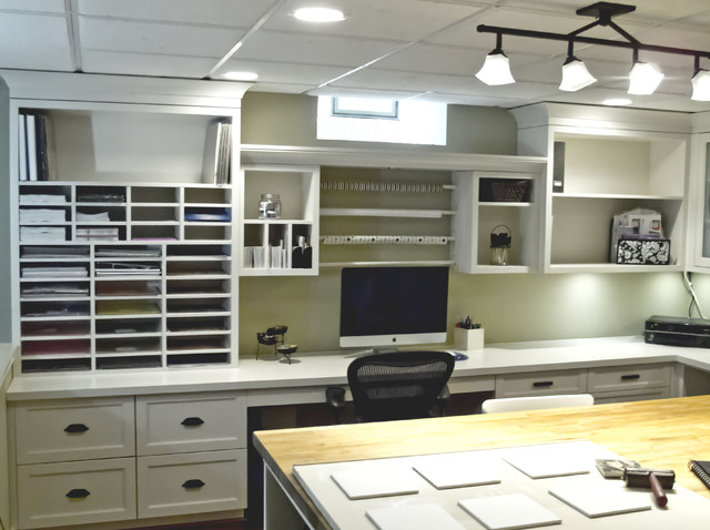 Scrapbooking Room - Grosse Pointe, MI - Traditional - Home Office & Library  - Detroit - by Millennium Cabinetry | Houzz