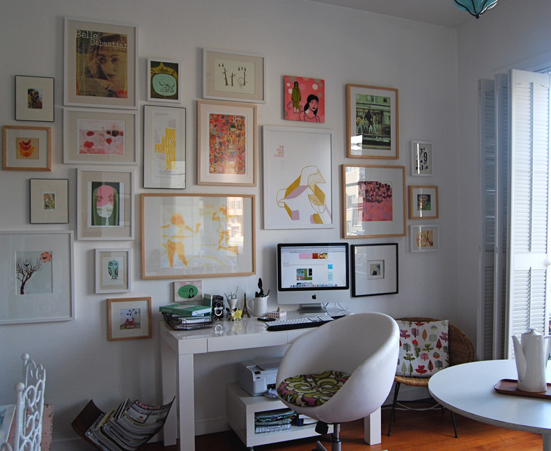 Inspiration for an eclectic home office remodel in San Francisco