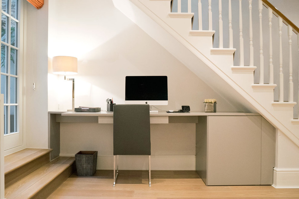 This is an example of a traditional home office in London.
