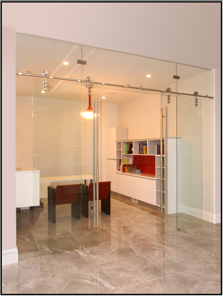 Sliding Glass Barn Doors Modern Home Office Edmonton by Wholesale Bevel & Edge Ltd. Houzz