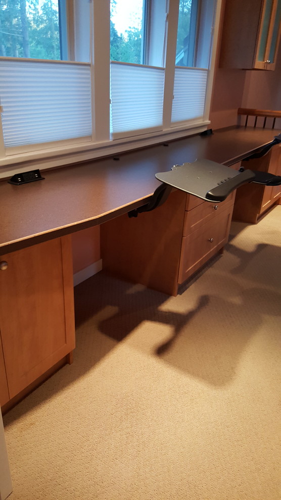 Small clean home office design Arts & Crafts Home Office Seattle