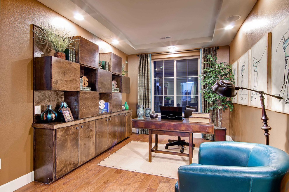 Example of a classic home office design in Denver