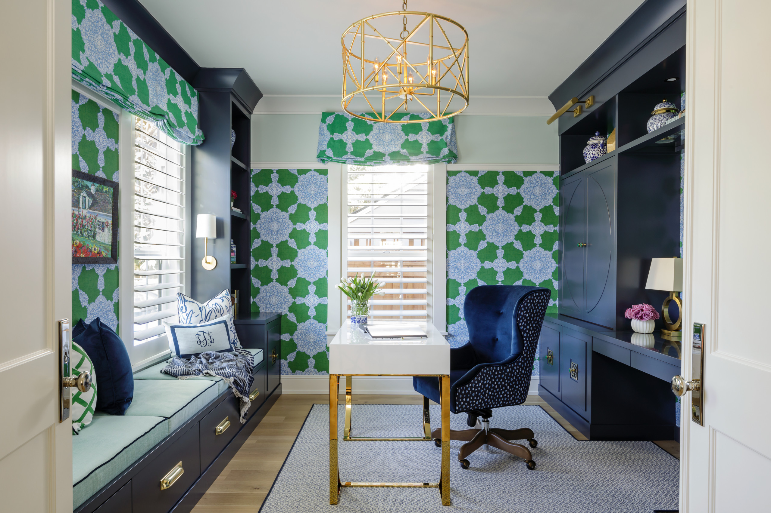 75 Wallpaper Home Office Ideas You'll Love - March, 2023 | Houzz