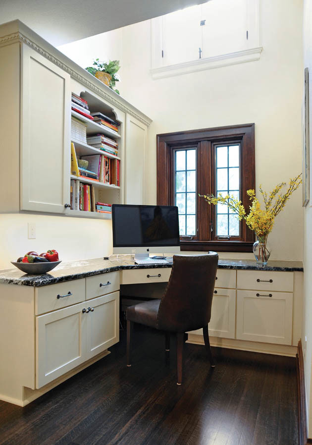 Inspiration for a mediterranean home office remodel in Columbus