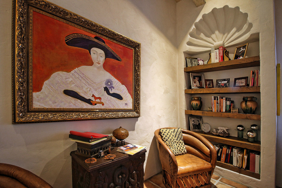 This is an example of a mediterranean home office in Los Angeles.