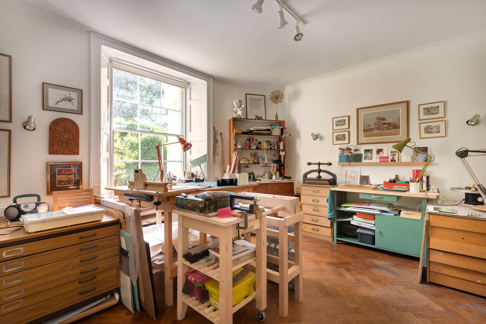 Design ideas for a traditional home studio in Devon.