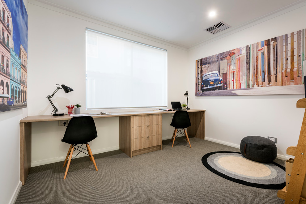 This is an example of a modern home office in Perth.