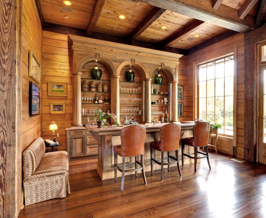 Example of a mountain style home office design in New Orleans