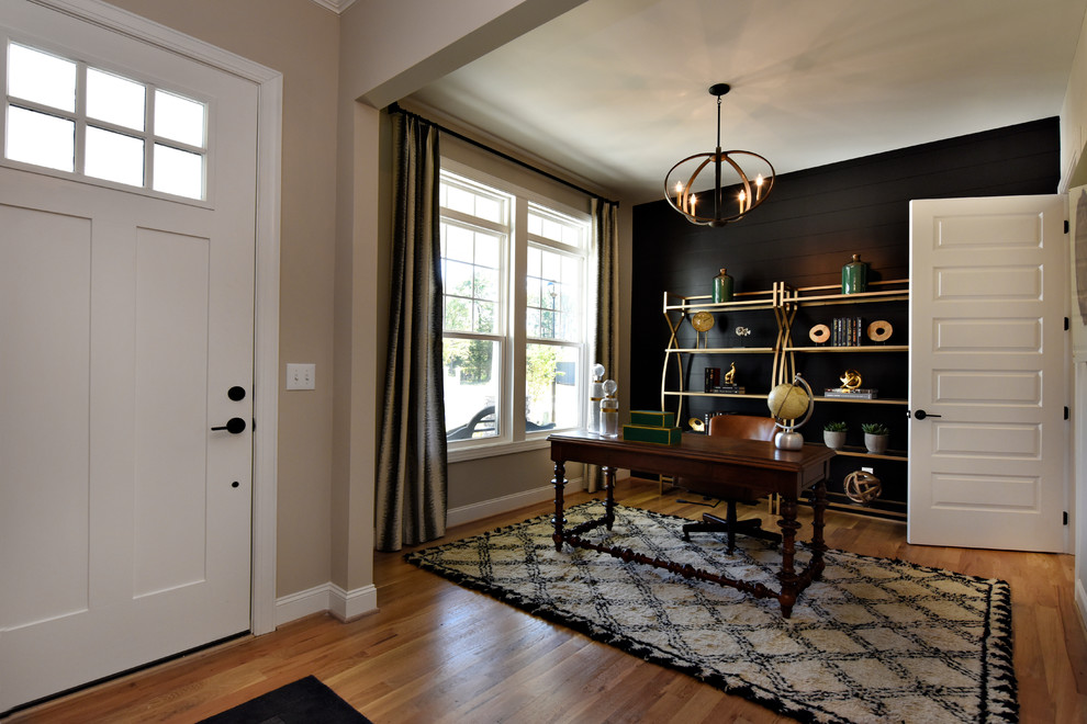 Example of a transitional home office design in DC Metro