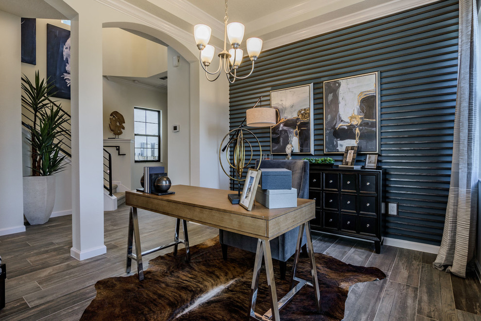 "The Toscana" ~ A Luxury Home Design - Transitional - Home Office