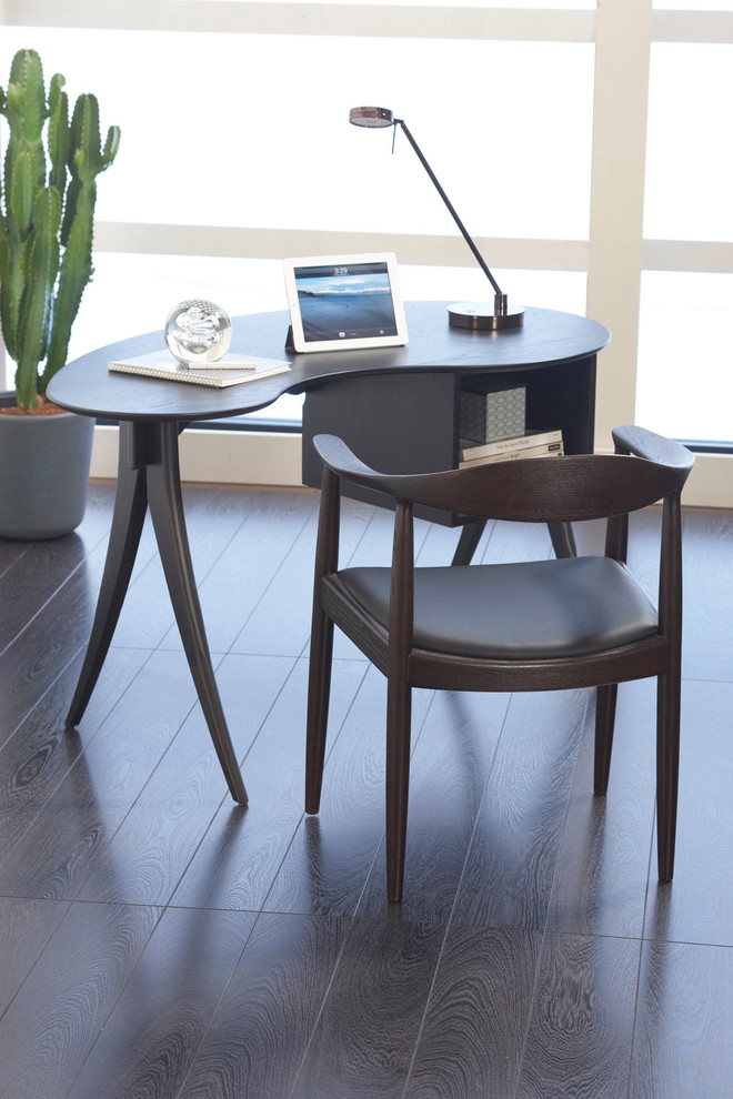 Inspiration for a contemporary home office remodel in Other