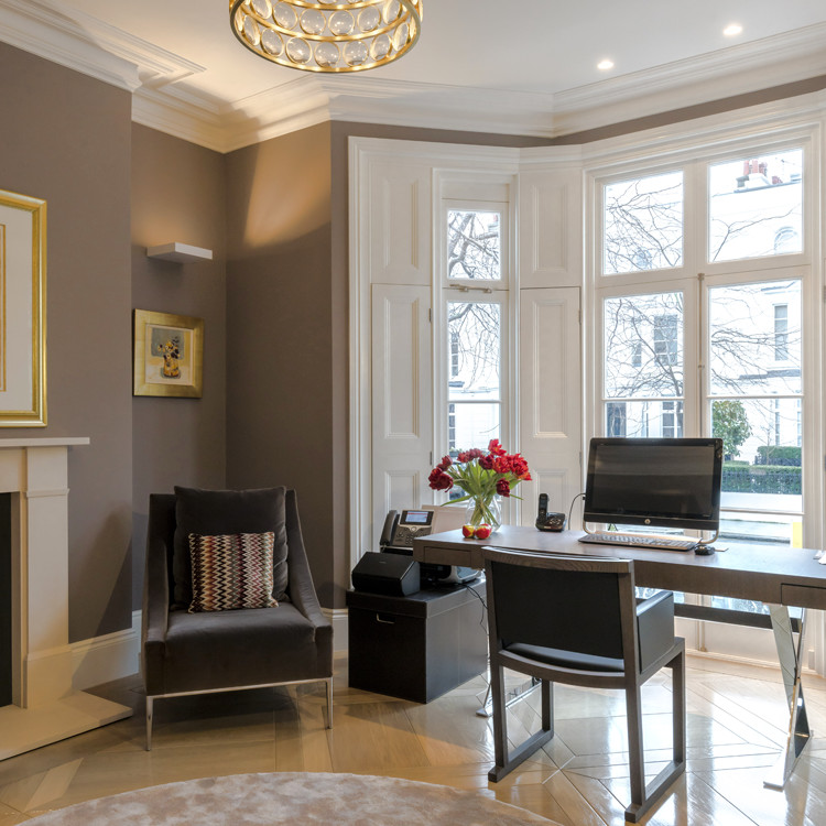 Town House in Kensington Traditional Home Office London by