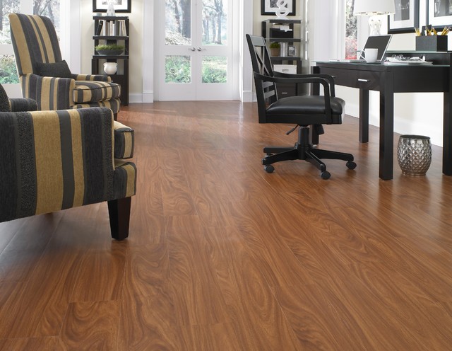 Tranquility 5mm African Mahogany Click Resilient Vinyl Flooring Contemporary Home Office Library Other By Ll Houzz