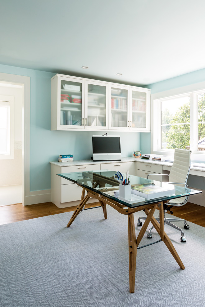 Inspiration for a transitional home office remodel in DC Metro
