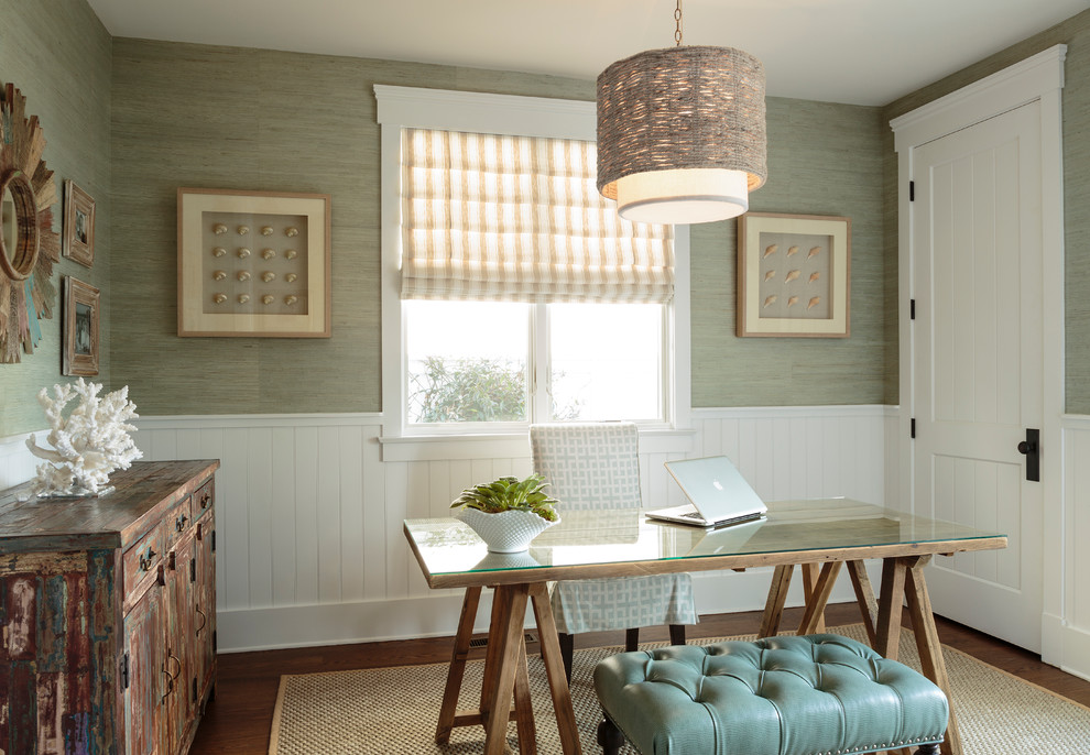 Trendy freestanding desk home office photo in Los Angeles