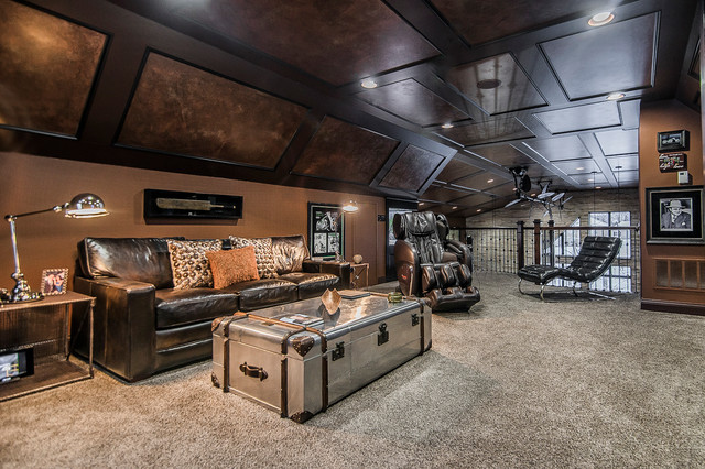 Ultimate Man Cave - Eclectic - Home Office - Columbus - by Romanelli & Hughes Custom Home 