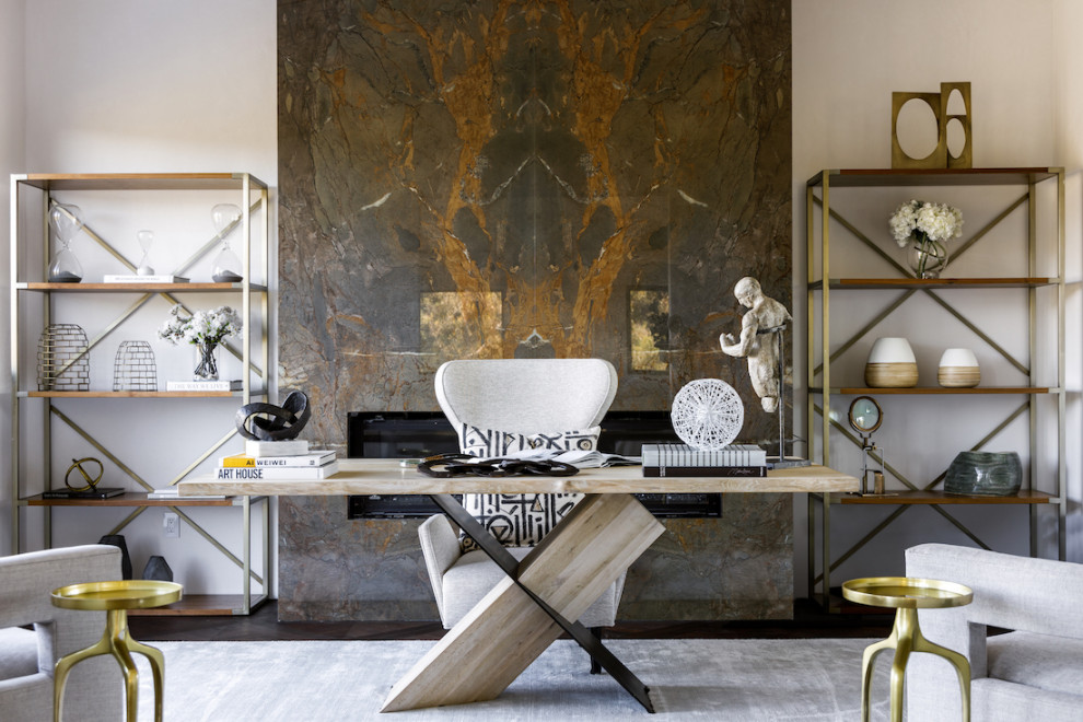 Свежая идея для дизайна: кабинет в средиземноморском стиле - отличное фото интерьера