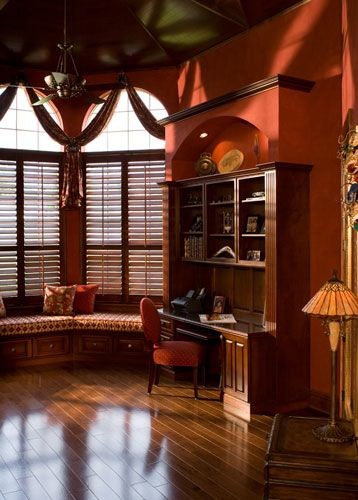 This is an example of a mediterranean home office in Tampa.