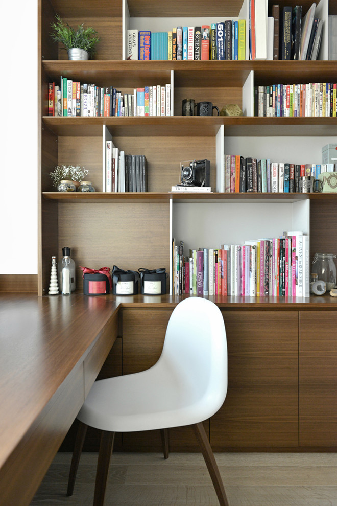 VICKY Contemporary Home Office Hong Kong by hoo Interior Design