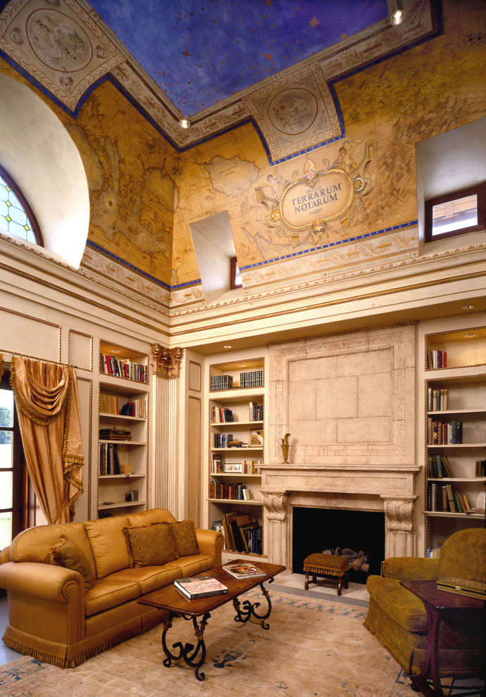 ワシントンD.C.にある地中海スタイルのおしゃれなホームオフィス・書斎の写真