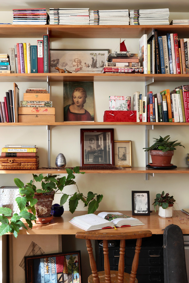 Inspiration for a bohemian home office in New York.