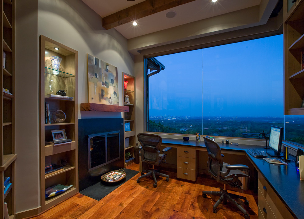 Vista Grande Contemporary Home Office Austin by Austin Design