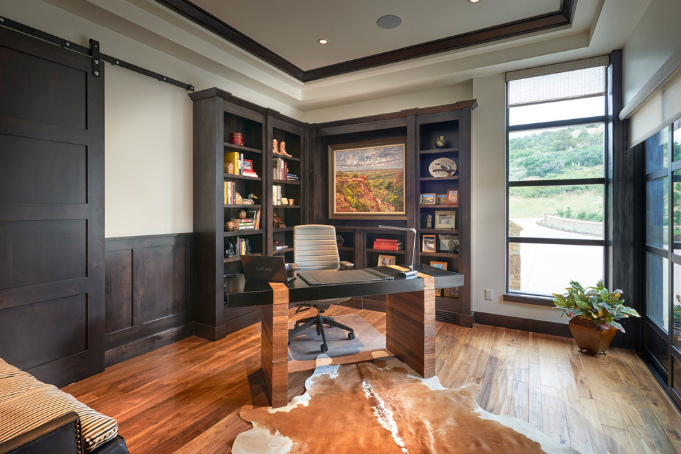 Walker Rustic Home Office Denver by Godden Sudik Architects Inc