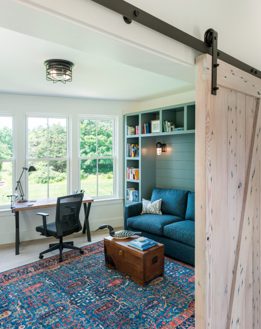 West Tisbury Modern Farmhouse Coastal Home Office Boston by