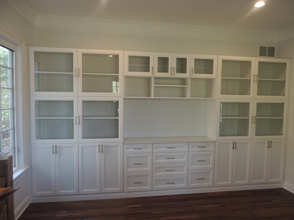 White Home Office Wall Unit - Transitional - Home Office - Philadelphia