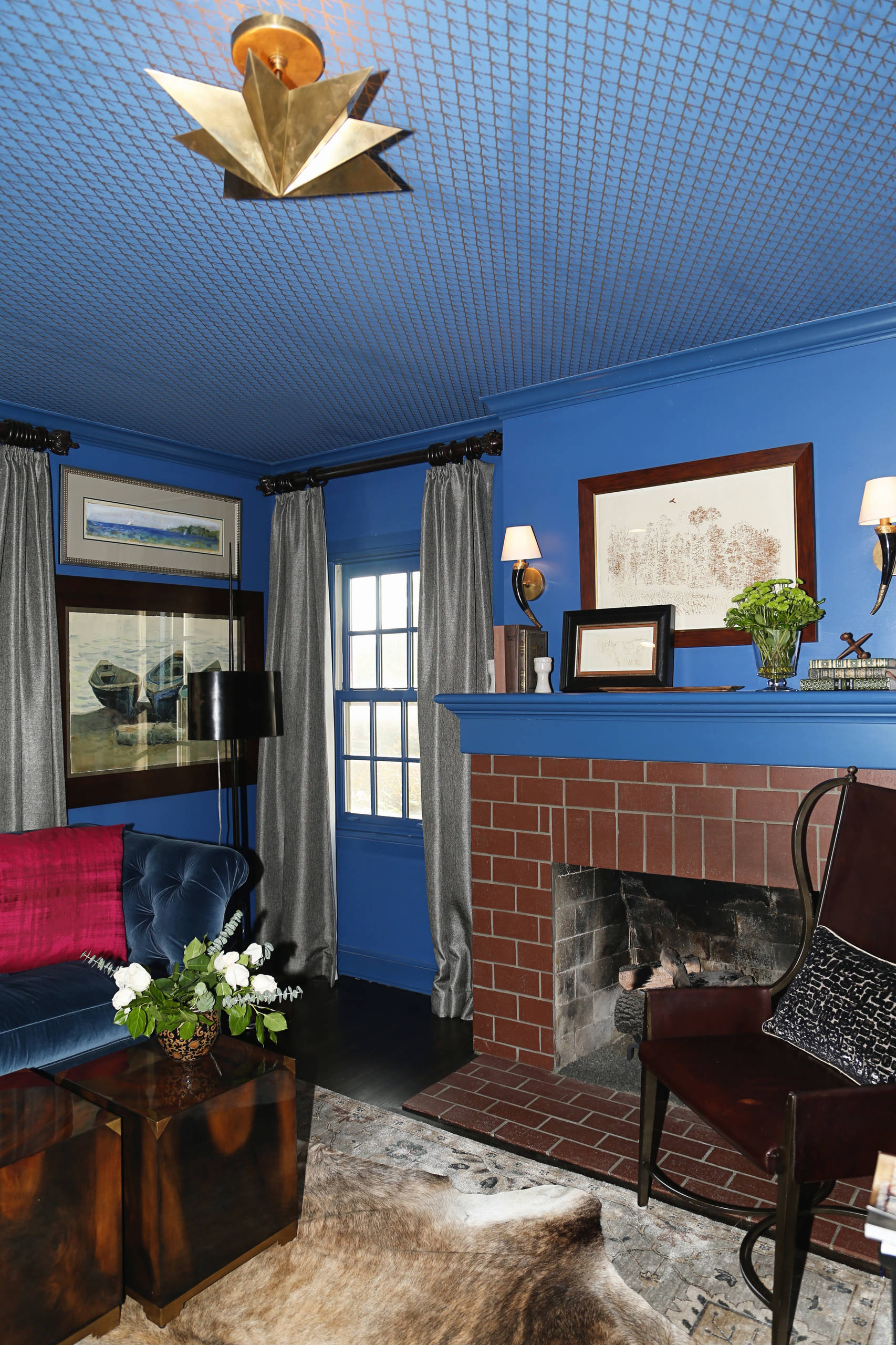 huntington fireplace and outdoor living on 75 Beautiful Home Office Library With A Brick Fireplace Pictures Ideas May 2021 Houzz