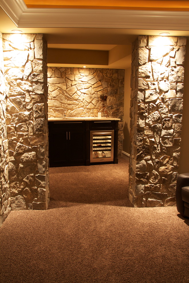 Home theater - traditional home theater idea in Calgary