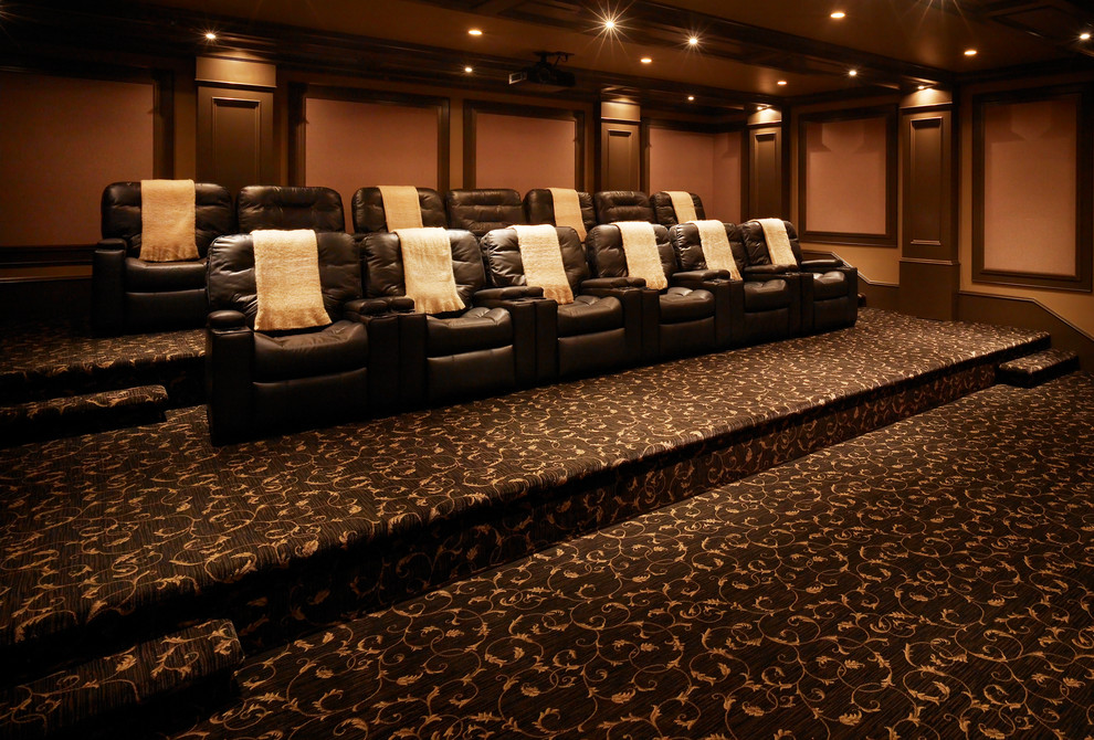 This is an example of a traditional home cinema in Salt Lake City.