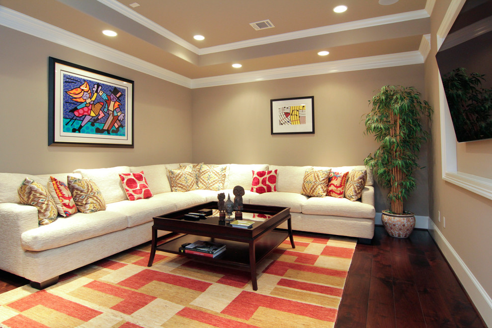 71 Pine Brook Traditional Home Theater Houston by Frankel Building Group Houzz