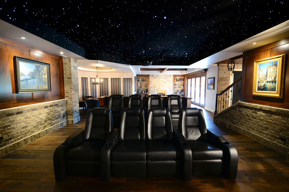 A Lower Level Meant for Entertaining Traditional Home Theater