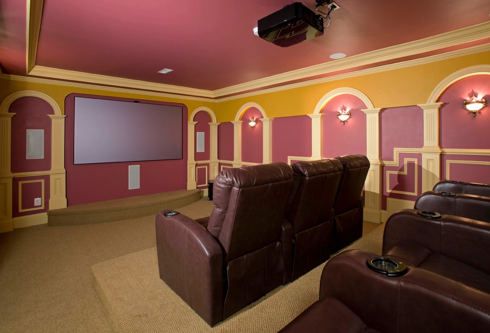 Home theater - modern home theater idea in DC Metro