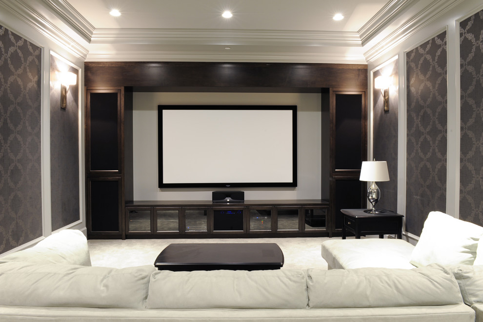 Angus Drive Transitional Home Theater Vancouver by Enviable