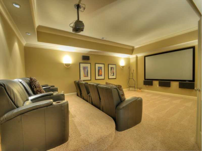 Atlanta ResidenceBasement Home Theater Transitional Home Theater Atlanta by Robin