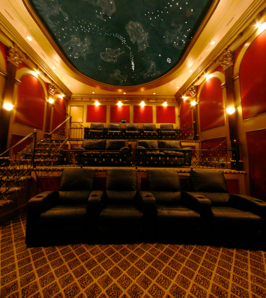 Atlanta Two Story Theater Traditional Home Theater Atlanta by