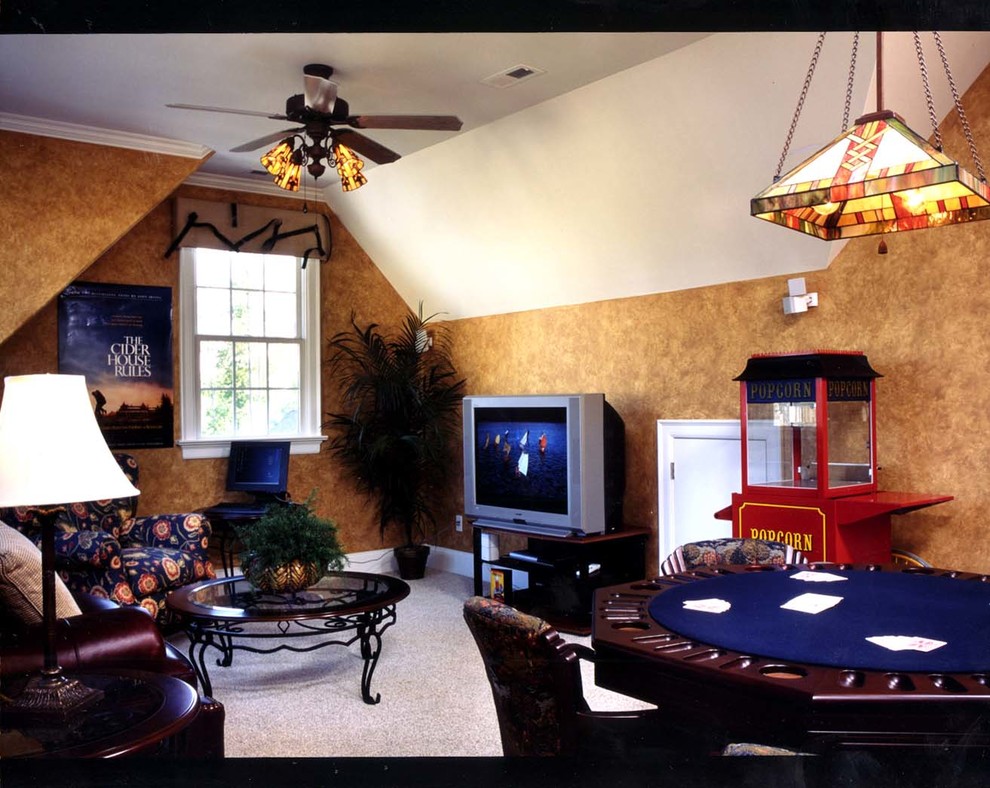 Home theater - traditional home theater idea in Raleigh