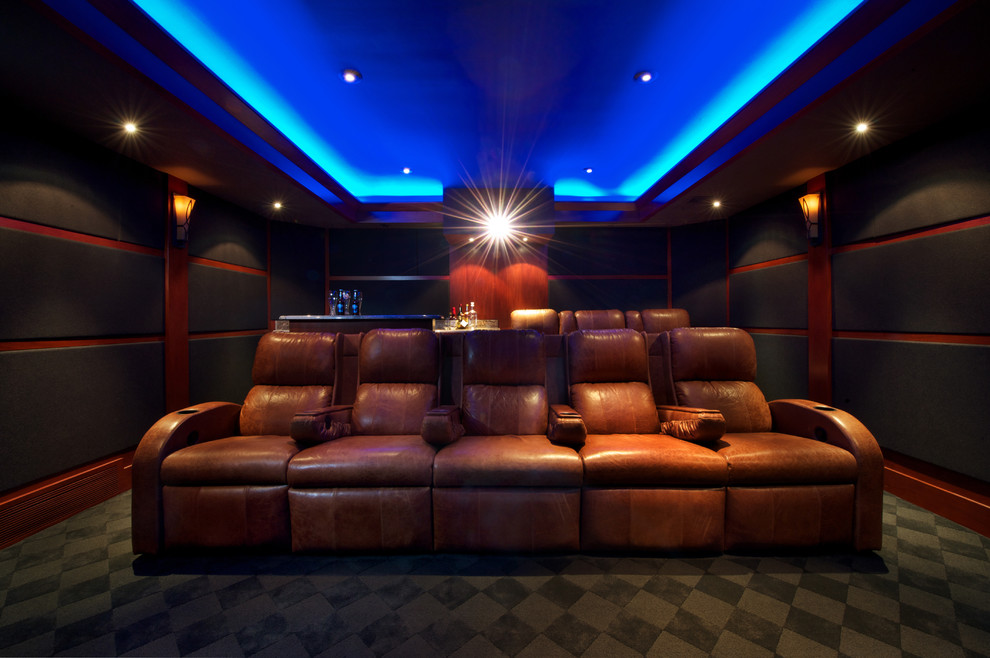 Award Winning Home Theater Eclectic Home Theater Kansas City by