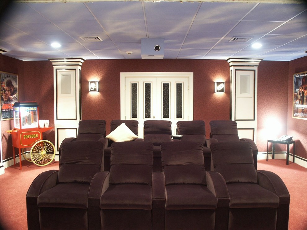 Home theater - eclectic home theater idea in New York