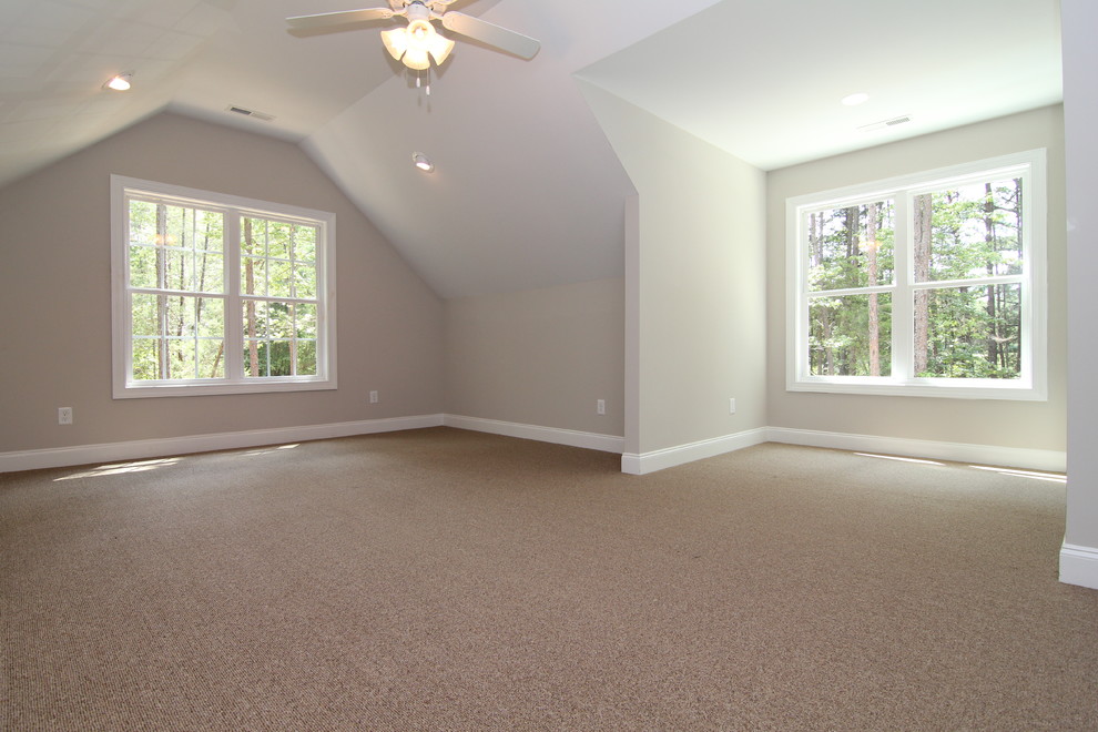 Bonus Room Upstairs - Transitional - Home Theater - Raleigh - by ...