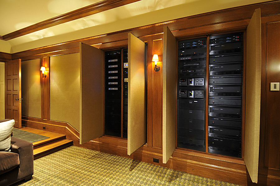 Brentwood Custom Home Theater Contemporary Home Theater Los
