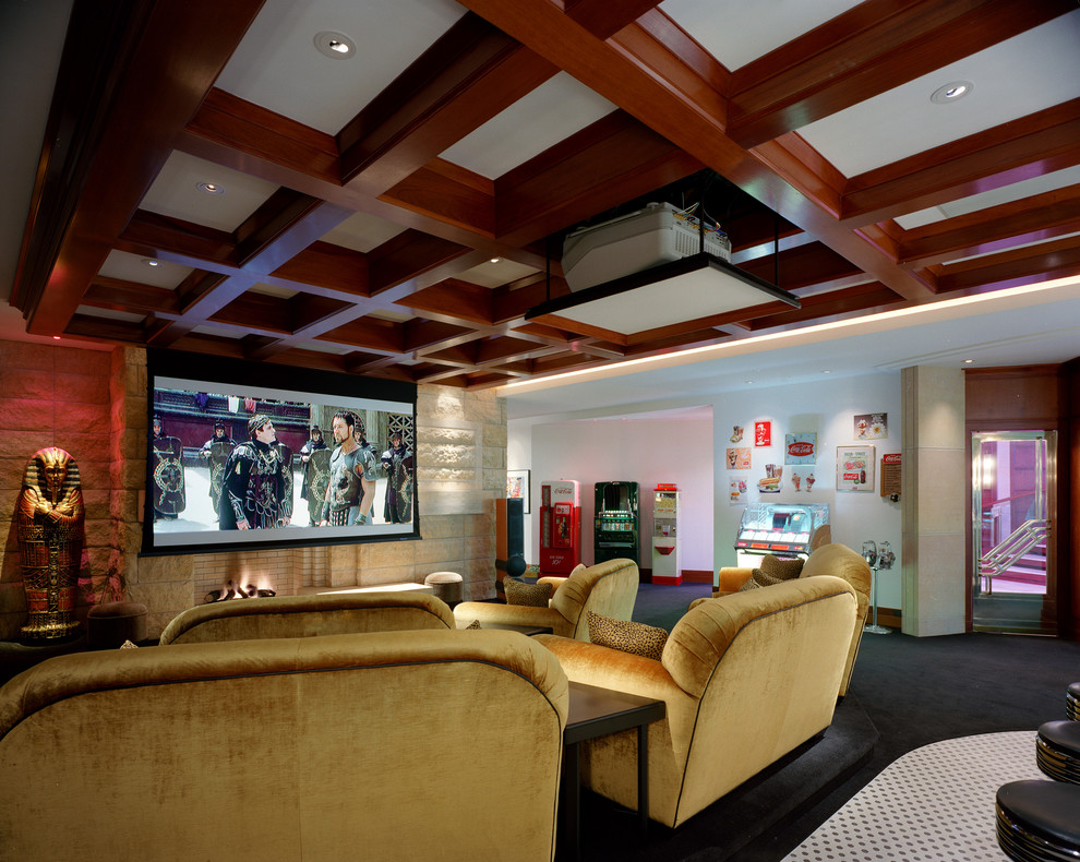 Cass Lake, MI - Contemporary - Home Theater - Detroit - by DesRosiers ...