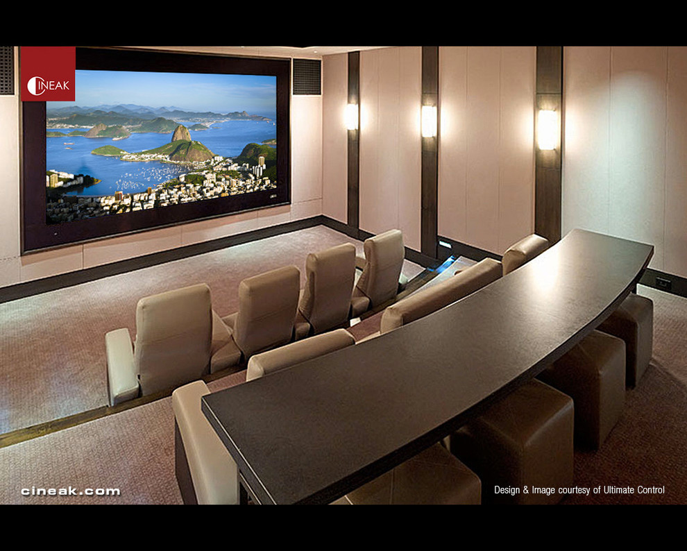 Cineak Fortuny Seats in Innovative Home Theater Modern Home Theater