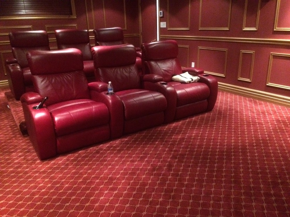 Cinema Room Traditional Home Theater Montreal by Tapis Normandy
