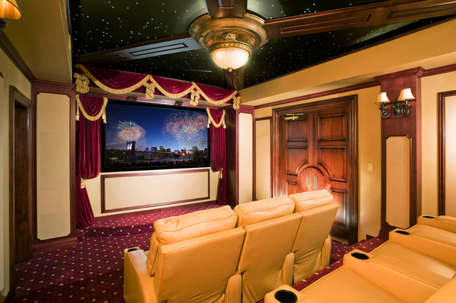 Classic Home Theater - Traditional - Home Cinema - New York - by  Electronics Design Group, Inc. | Houzz UK