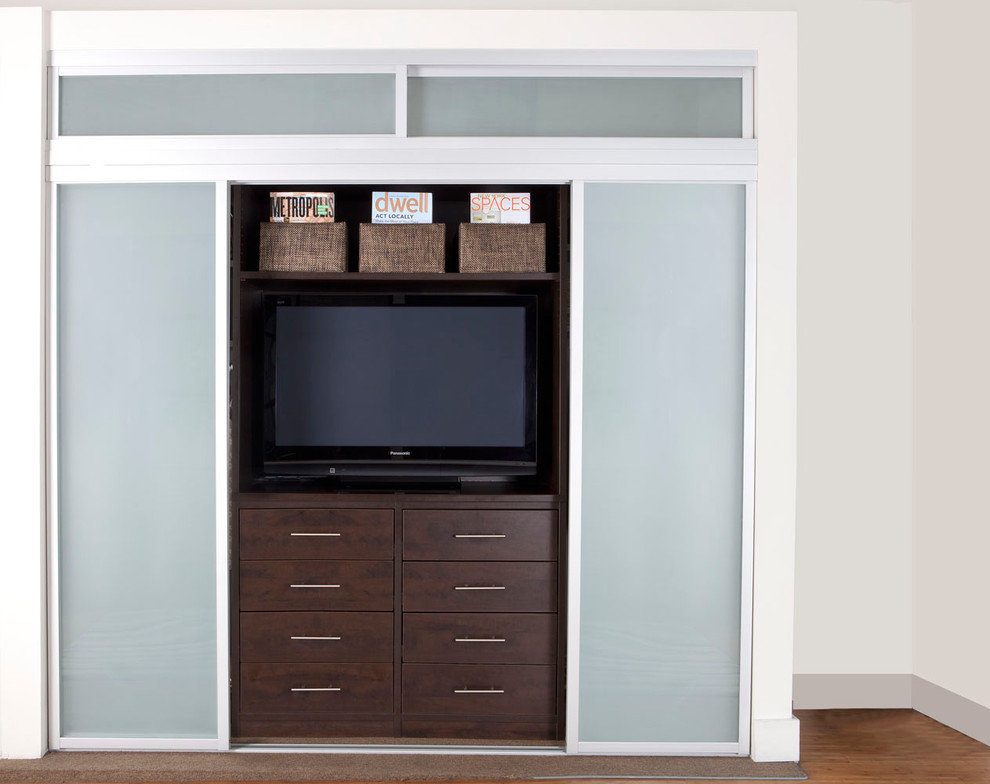 Closet Entertainment Center Contemporary Home Theater New York